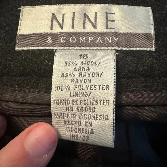 Nine & Company women’s Size 16 gray wool blend midi pencil‎ skirt business - Picture 6 of 7